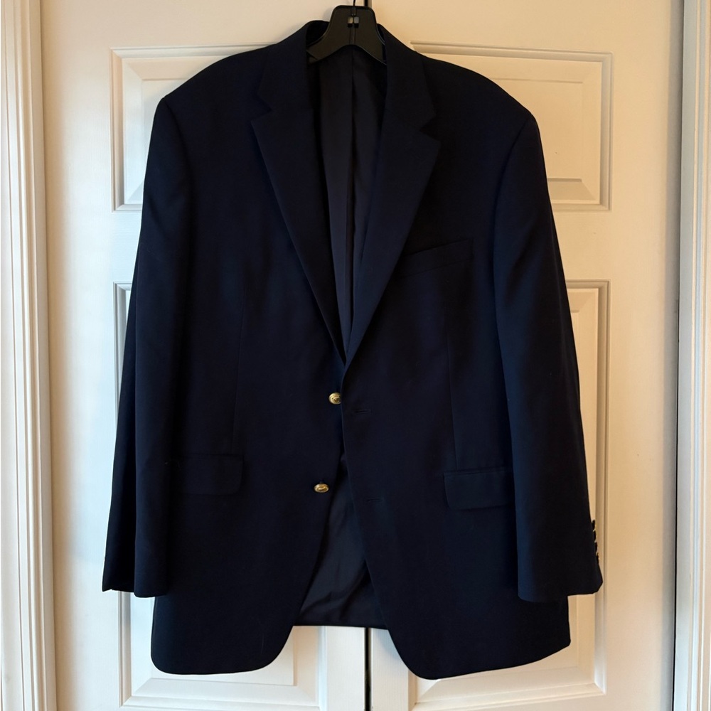 Lauren Ralph Lauren Men's Navy Two-Button Blazer - Classic Tailored Jacket